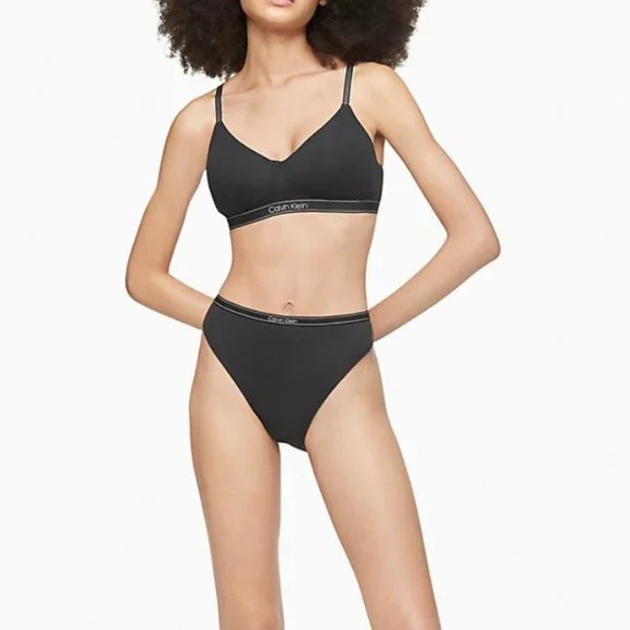 Calvin Klein Underwear, Intimates & Sleepwear, Calvin Klein Pure Ribbed  Wireless Bra High Waisted Bikini Panty Set Xs